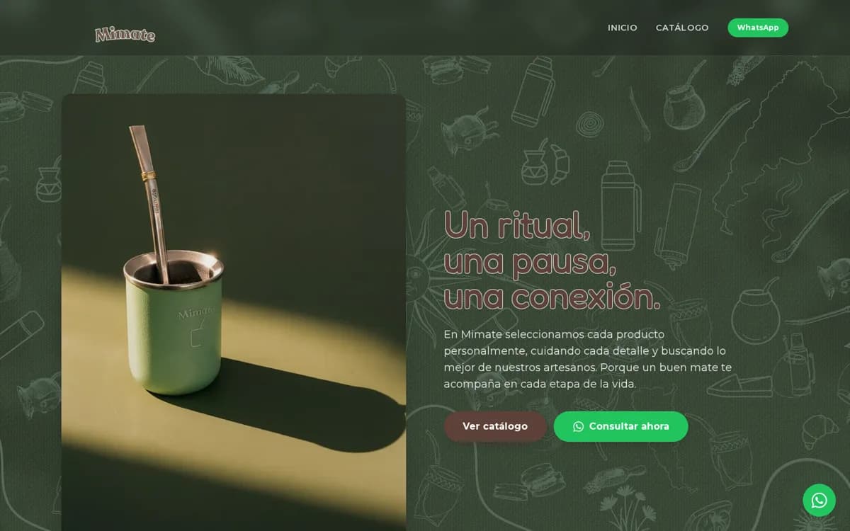 Captura del sitio de Mimate Bien